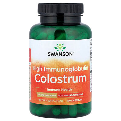 Swanson Vitamins, Calostro con alto contenido de inmunoglobulinas, 120 cápsulas (500 mg por cápsula)