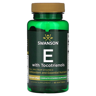 

Swanson E with Tocotrienols 100 IU 60 Softgels