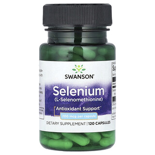 Swanson Vitamins, Selenyum, 200 mcg, 120 Kapsül