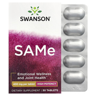 Swanson Vitamins, SAMe, 400 mg, 30 comprimés