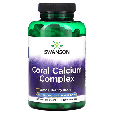 

Swanson Coral Calcium Complex 180 Capsules