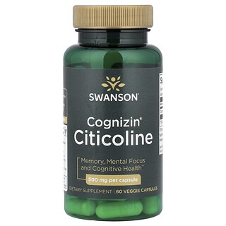 Swanson Vitamins, Citicoline Cognizin®, 60 capsules végétales (500 mg par capsule)
