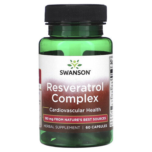 Swanson Vitamins , Complejo De Resveratrol, 60 Cápsulas