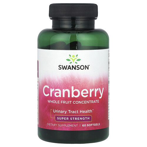 Swanson Vitamins Cranberry, Whole Fruit Concentrate, Super Strength, 60 Softgels