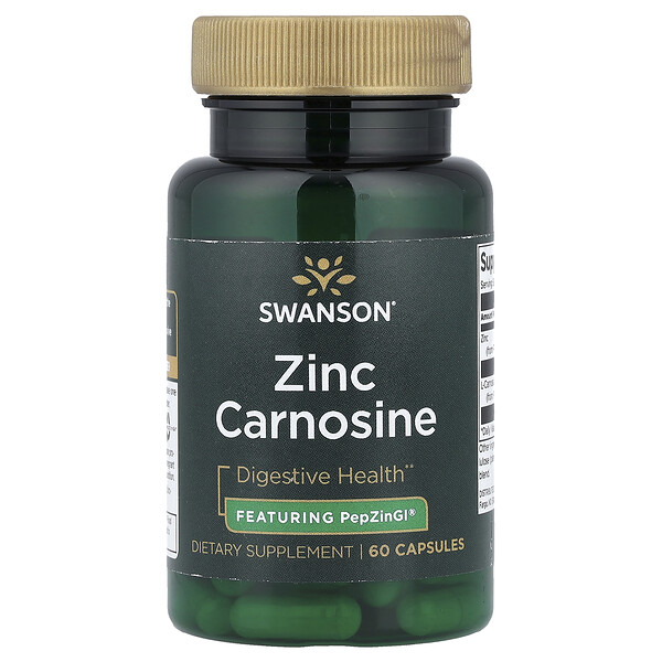 Swanson Vitamins Zinc Carnosine, 60 Capsules