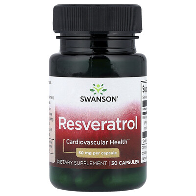 Product Image for Swanson, Resveratrol, 50 mg, 30 Capsules