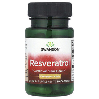 Swanson Vitamins, Ресвератрол, 100 mg, 30 капсули