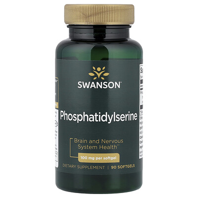 Swanson, Fosfatidilserina, 100 mg, 90 cápsulas blandas