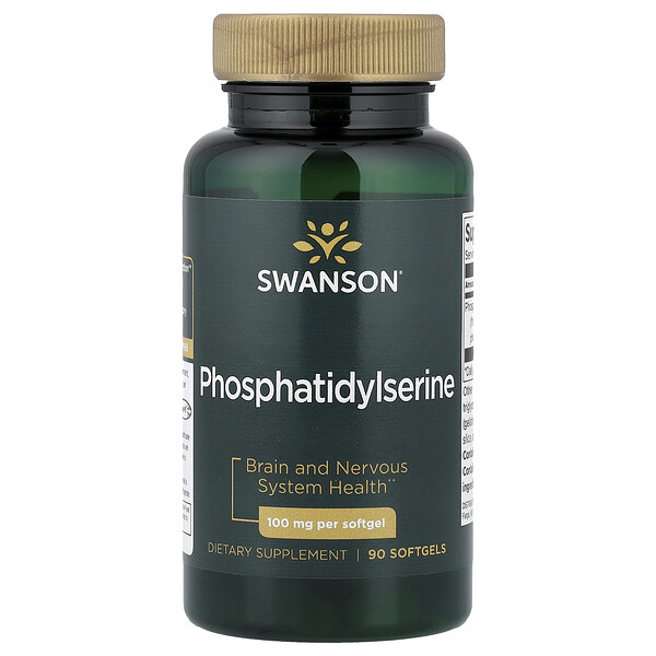 Swanson Vitamins Phosphatidylserine, 100 mg, 90 Softgels