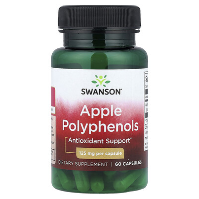 Swanson, Polifenoles de manzana, 125 mg, 60 cápsulas