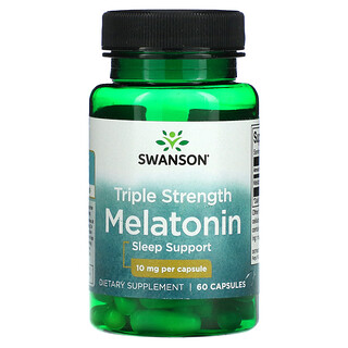 Swanson, Melatonina con triple concentración, 10 mg, 60 cápsulas