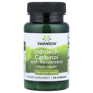 Swanson Vitamins, Indol-3-carbinol con resveratrol, 60 cápsulas