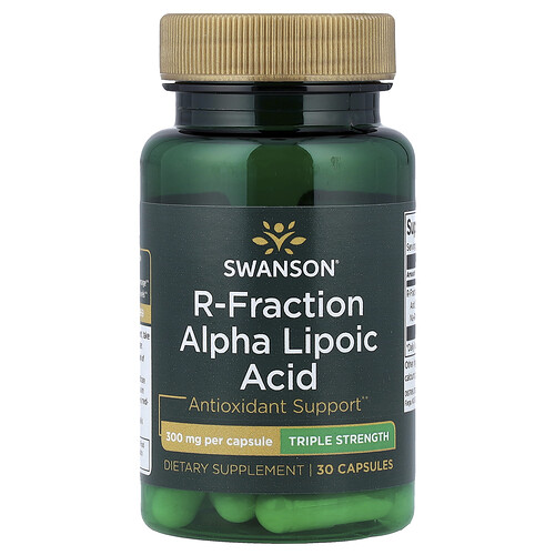 Swanson Vitamins, R-Fraction Alpha Lipoic Acid, Alpha-Liponsäure, dreifache Wirkstärke, 300 mg, 30 Kapseln