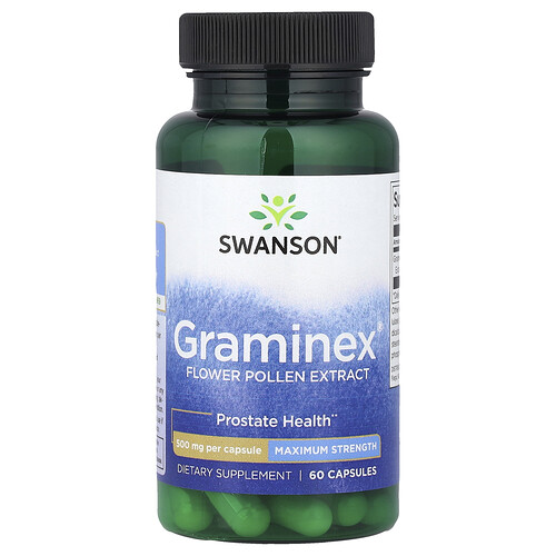 Swanson Vitamins, Graminex® Flower Pollen Extract, Blütenpollenextrakt, maximale Stärke, 500 mg, 60 Kapseln