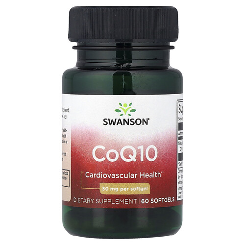スワンソンビタミンズ Swanson Vitamins, CoQ10（コエンザイムQ10）、30mg、ソフトジェル60粒