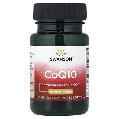 Product Image for Swanson, CoQ10, 30 mg, 60 Softgels