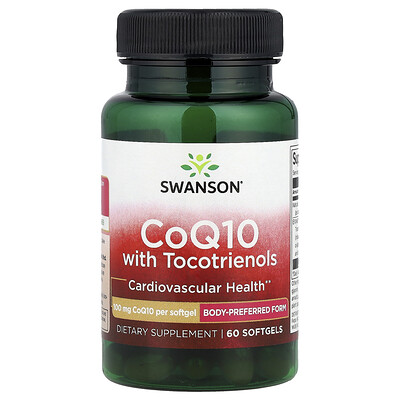 Product Image for Swanson, CoQ10 with Tocotrienols, 60 Softgels