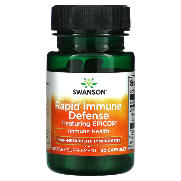 Swanson‏, Rapid Immune Defense, Featuring Epicor, Immune, 30 Capsules