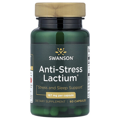 Swanson Vitamins, Lactium® antiestrés, 167 mg, 60 cápsulas