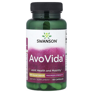 Swanson Vitamins, AvoVida®, максимальная сила действия, 300 мг, 60 капсул