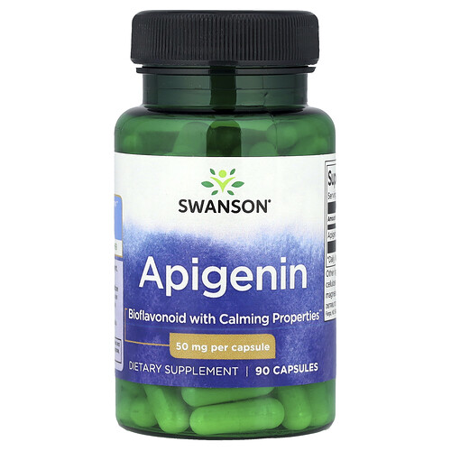 スワンソンビタミンズ Swanson Vitamins, アピゲニン、50mg、カプセル90粒