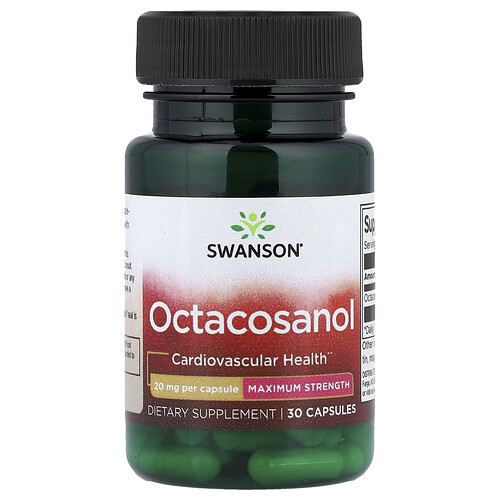 Swanson Vitamins Octacosanol, 20 mg, 30 Capsules