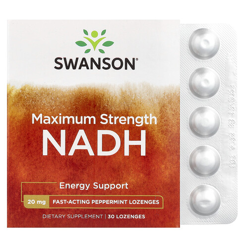 Swanson Vitamins, NADH, Peppermint, 20 mg, 30 Lozenges