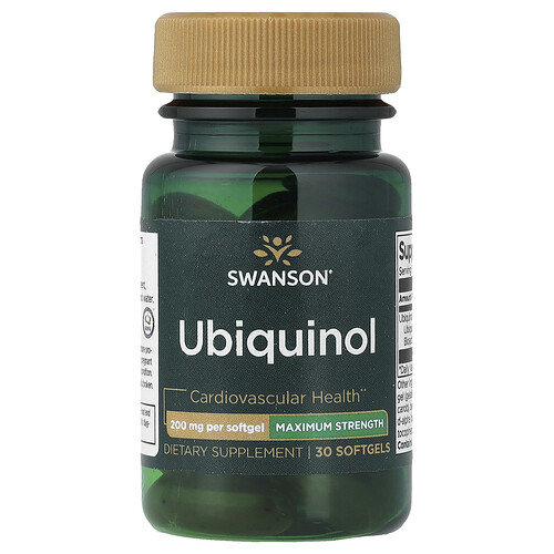 Swanson Vitamins Ubiquinol, 200 mg, 30 Softgels