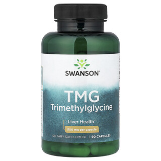 Swanson Vitamins, TMG, 500 mg, 90 kapsler