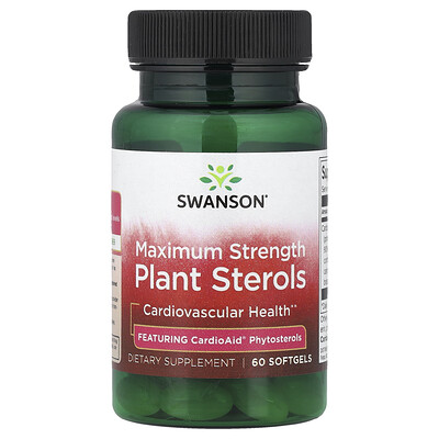 Swanson Vitamins, Esteroles vegetales, Concentración máxima, 60 cápsulas blandas