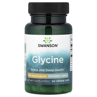Swanson Vitamins, Glycine, 500 mg, 60 Veggie Caps