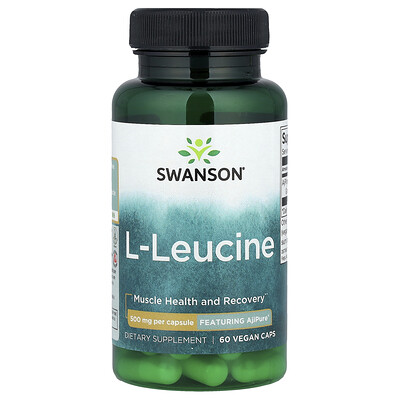 Swanson, L-leucina, 500 mg, 60 cápsulas veganas