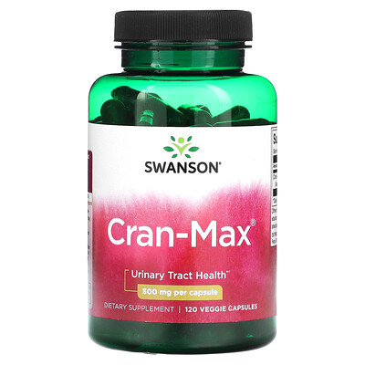 

Swanson Cran-Max, 500 мг, 120 растительных капсул