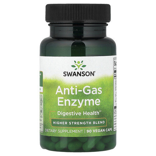 Swanson Vitamins, Anti-Gas Enzyme, High Strength Blend, Anti-Gas-Enzym, hochwirksame Mischung, 90 vegane Kapseln