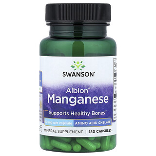 Swanson Vitamins, Manganeso Albion®, 10 mg, 180 cápsulas