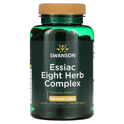 

Swanson Essiac Eight Herb Complex, 356 мг, 120 мягких таблеток