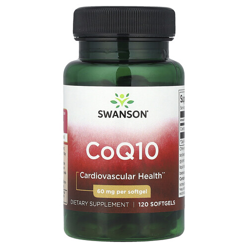 Swanson Vitamins CoQ10, 60 mg, 120 Softgels