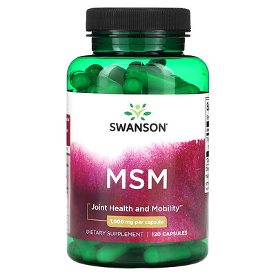 Swanson , Msm, 1,000 Mg, 120 Capsules