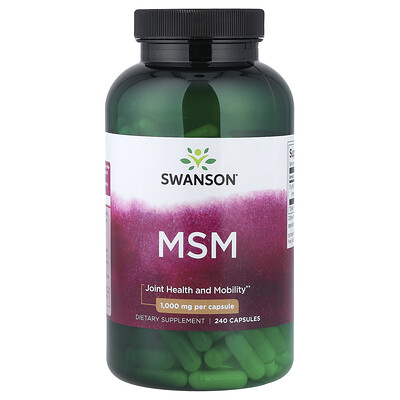 Swanson Vitamins, MSM, 1000 mg, 240 cápsulas