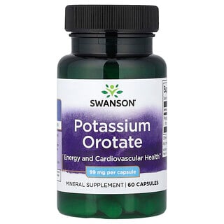 Swanson Vitamins, Orotato de potasio, 99 mg, 60 cápsulas