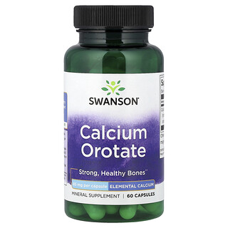 Swanson Vitamins, Оротат кальция, 85 мг, 60 капсул