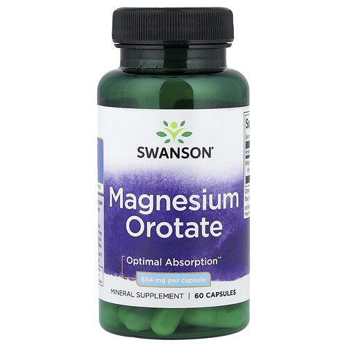 Swanson Оротат магния 654 мг 60 капсул