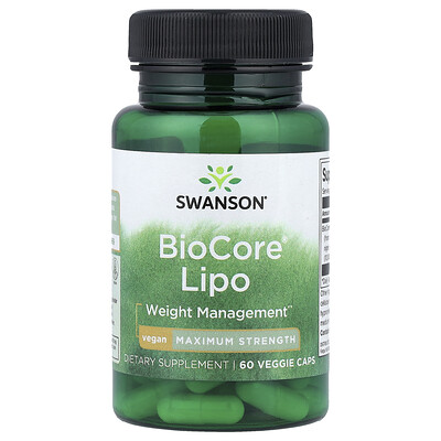 Swanson Vitamins, Lipo con BioCore®, Máxima concentración, 60 cápsulas vegetales (50 mg por cápsula)