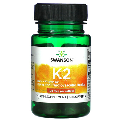 

Swanson Natural Vitamin K2 100 mcg 30 Softgels