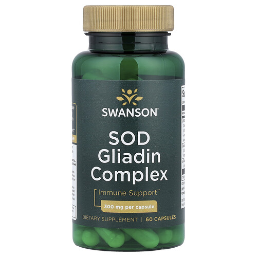Swanson Vitamins SOD Gliadin Complex, 300 mg, 60 Capsules