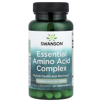 Swanson , Essential Amino Acid Complex, 60 Vegan Capsules Size 9