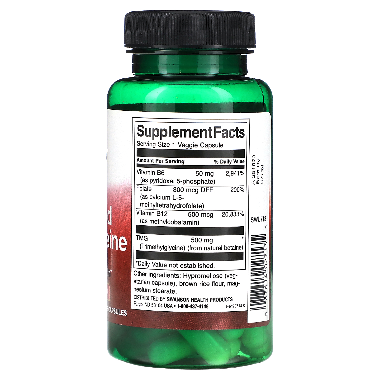 Swanson, Activated Homocysteine, 60 Veggie Capsules