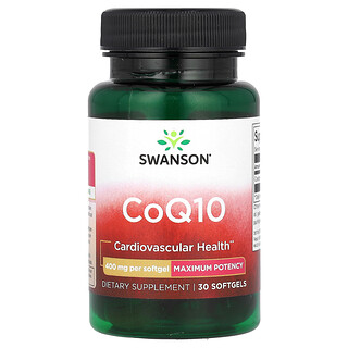 Swanson, CoQ10, Máxima potencia, 400 mg, 30 cápsulas blandas