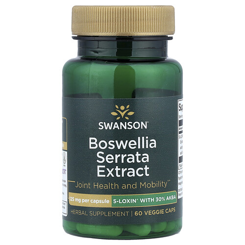 Swanson Vitamins, Boswellia Serrata Extract, 125 mg, 60 pflanzliche Kapseln