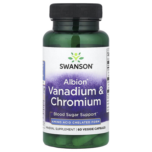 Swanson Vitamins Albion® Vanadium & Chromium, 60 Veggie Capsules